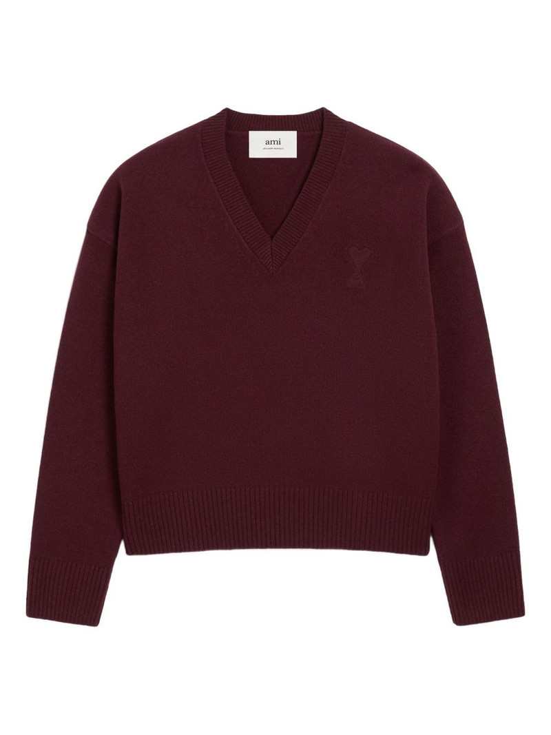 Ami De Coeur V-Neck wool sweater 1