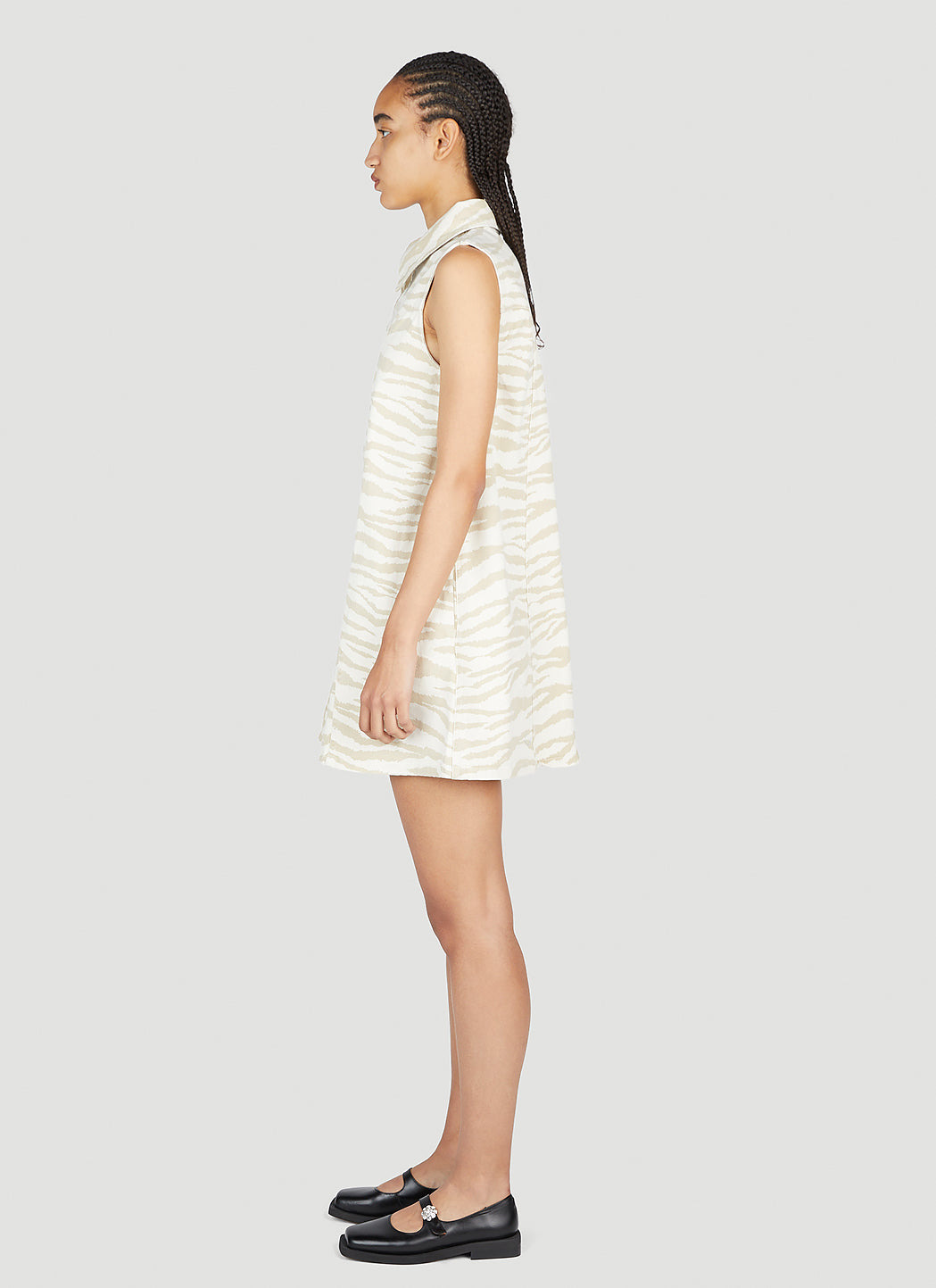 Ganni Women Zebra Print Mini Dress - 3