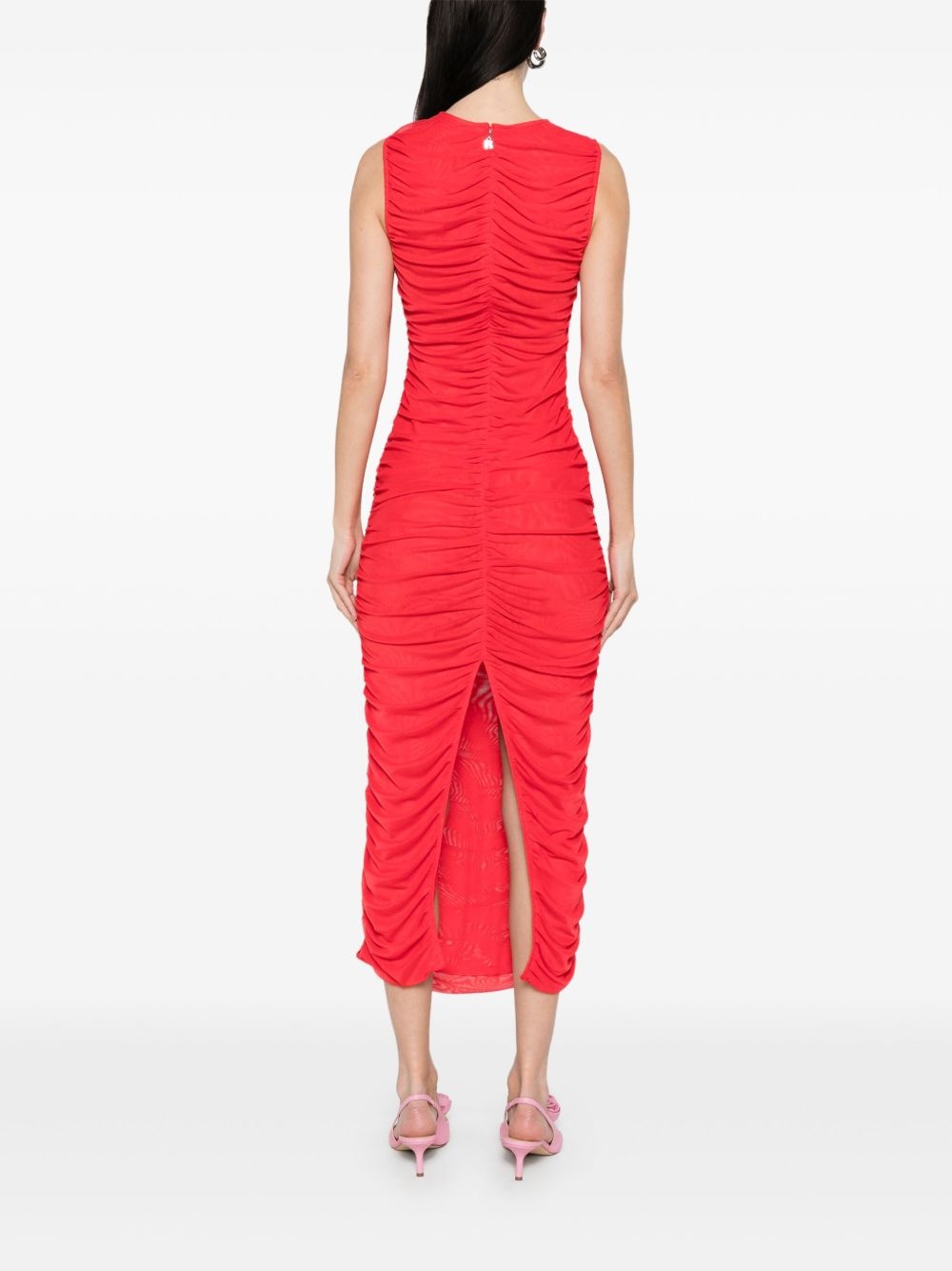 mesh midi dress - 4