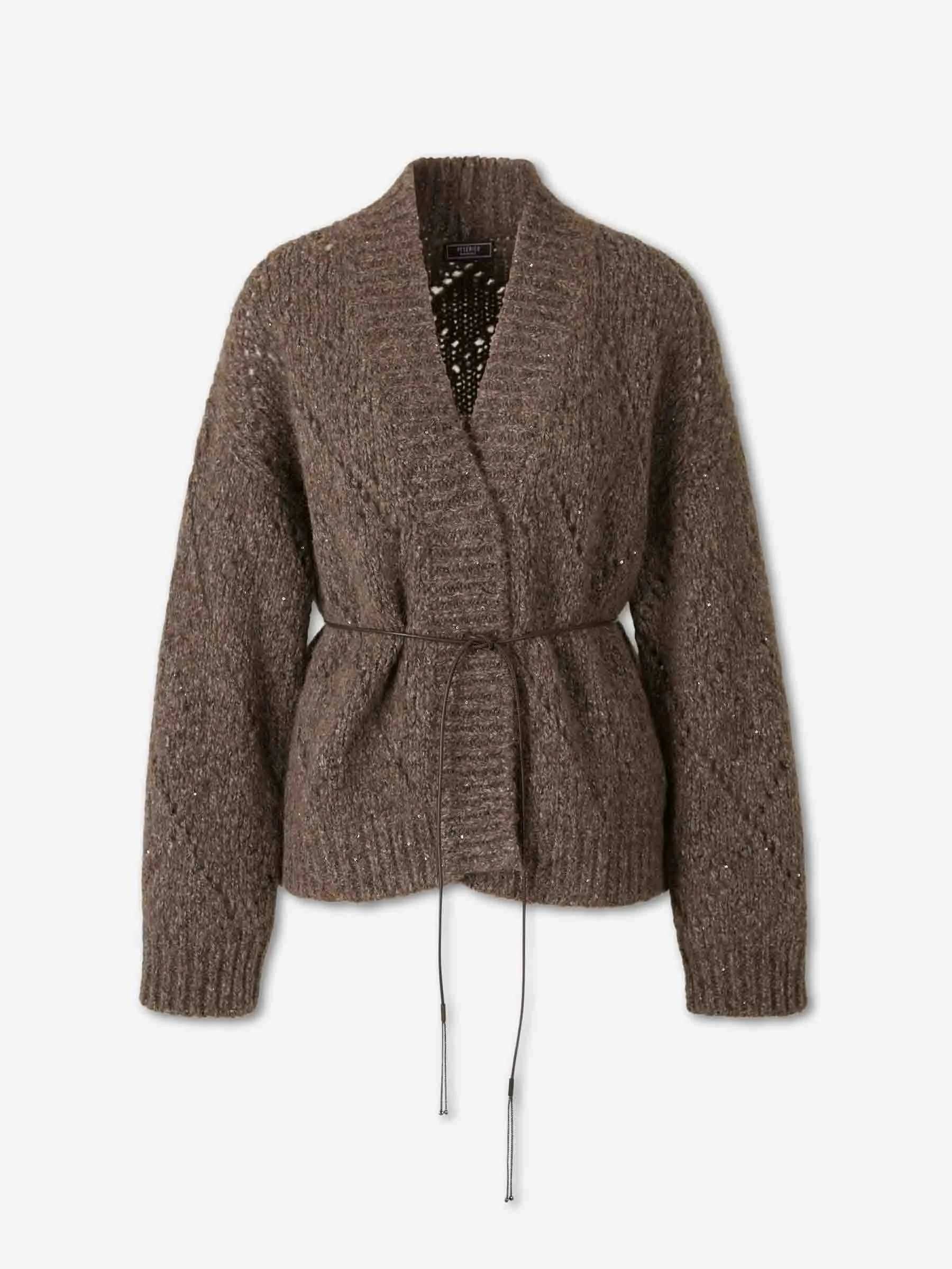 OPENWORK SEQUIN CARDIGAN - 1