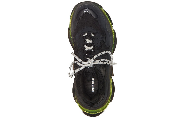 (WMNS) Balenciaga Triple S 'Black Yellow Fluo' 544351W09ON1047 - 3