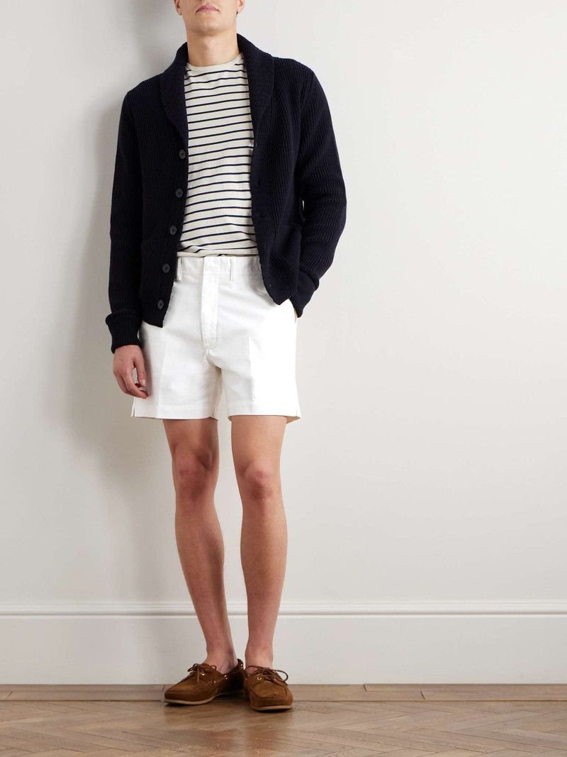 TOM FORD Slim-Fit Straight-Leg Brushed Cotton-Twill Shorts outlook