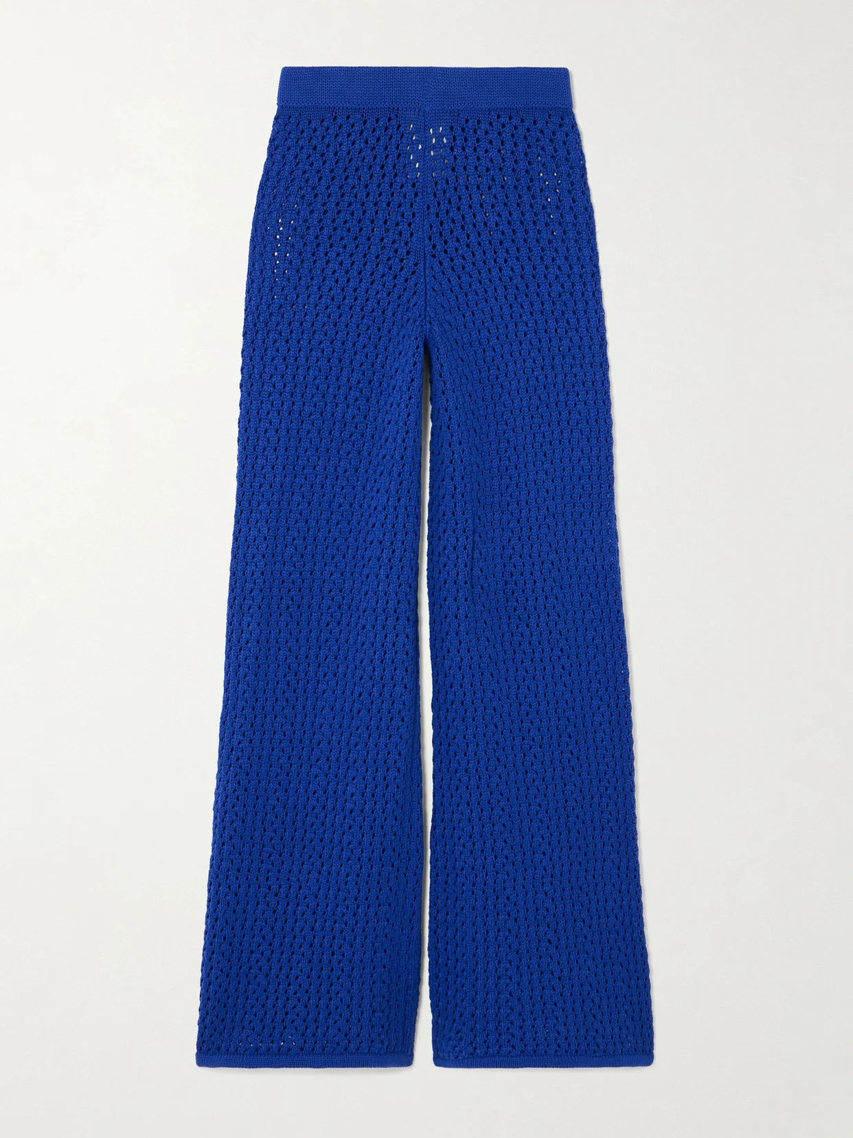 Espina Crocheted Cotton Flared Pants - 1