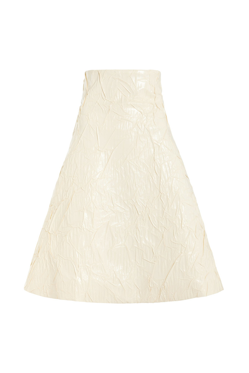 KNEE-LENGTH A-LINE SKIRT ECRU 2