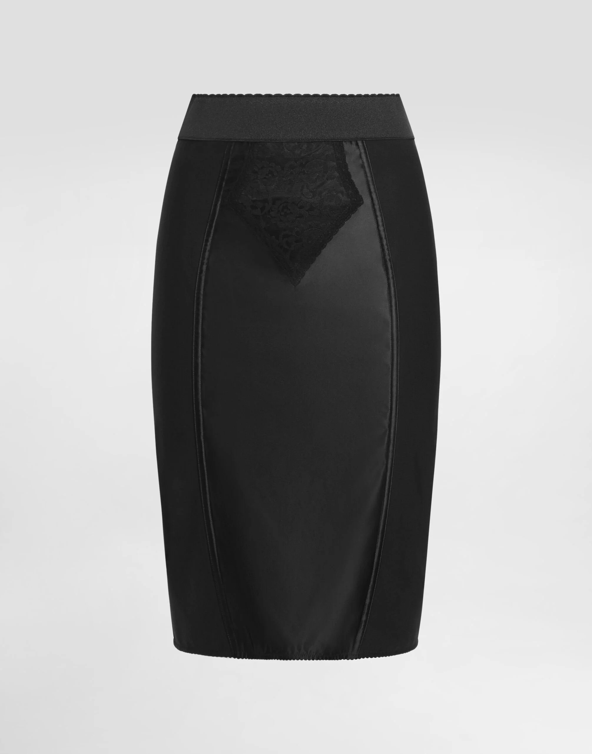 Lace and satin skirt - 1
