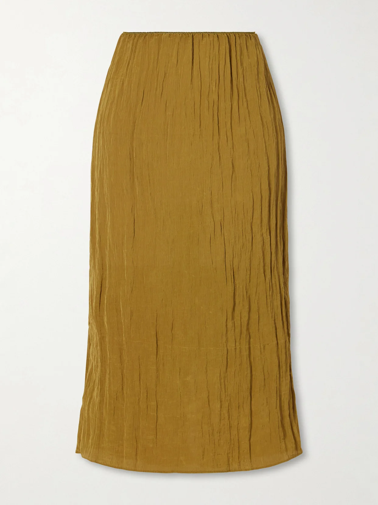 Crinkle Charmeuse Midi Skirt - 1