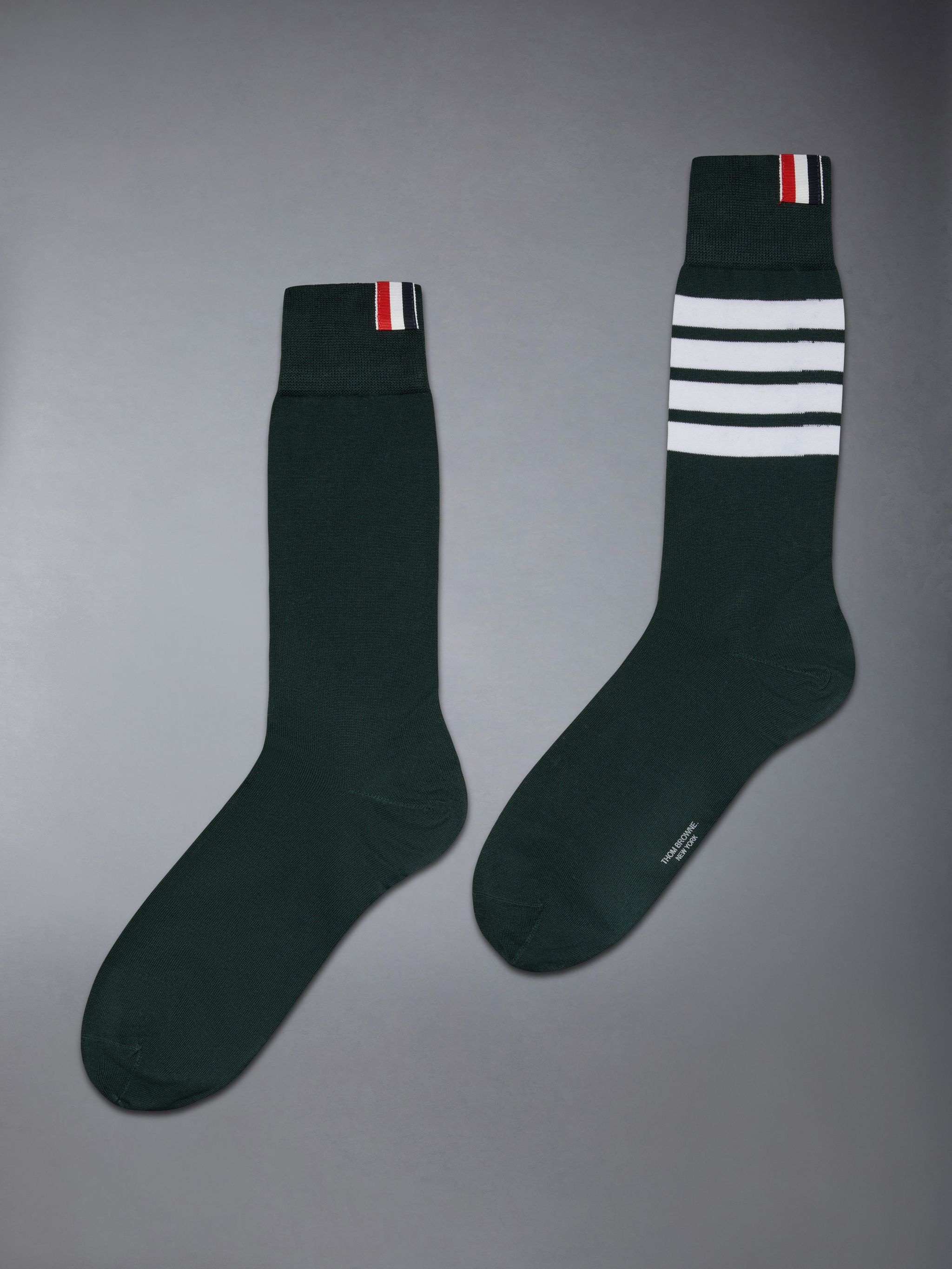 ファッション雑貨・小物その他 THOM BROWNE 25FW 4 lines Long Socks FAS026B 01690 035 Lightweight Cotton 4-Bar Over The Calf Sock | Thom Browne