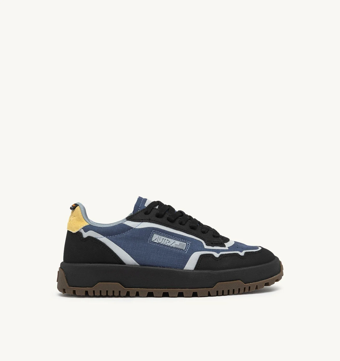 WILDPACE LOW SNEAKERS IN RIPSTOP NYLON AND LEATHER COLOR DARK BLUE AND BLACK - 1