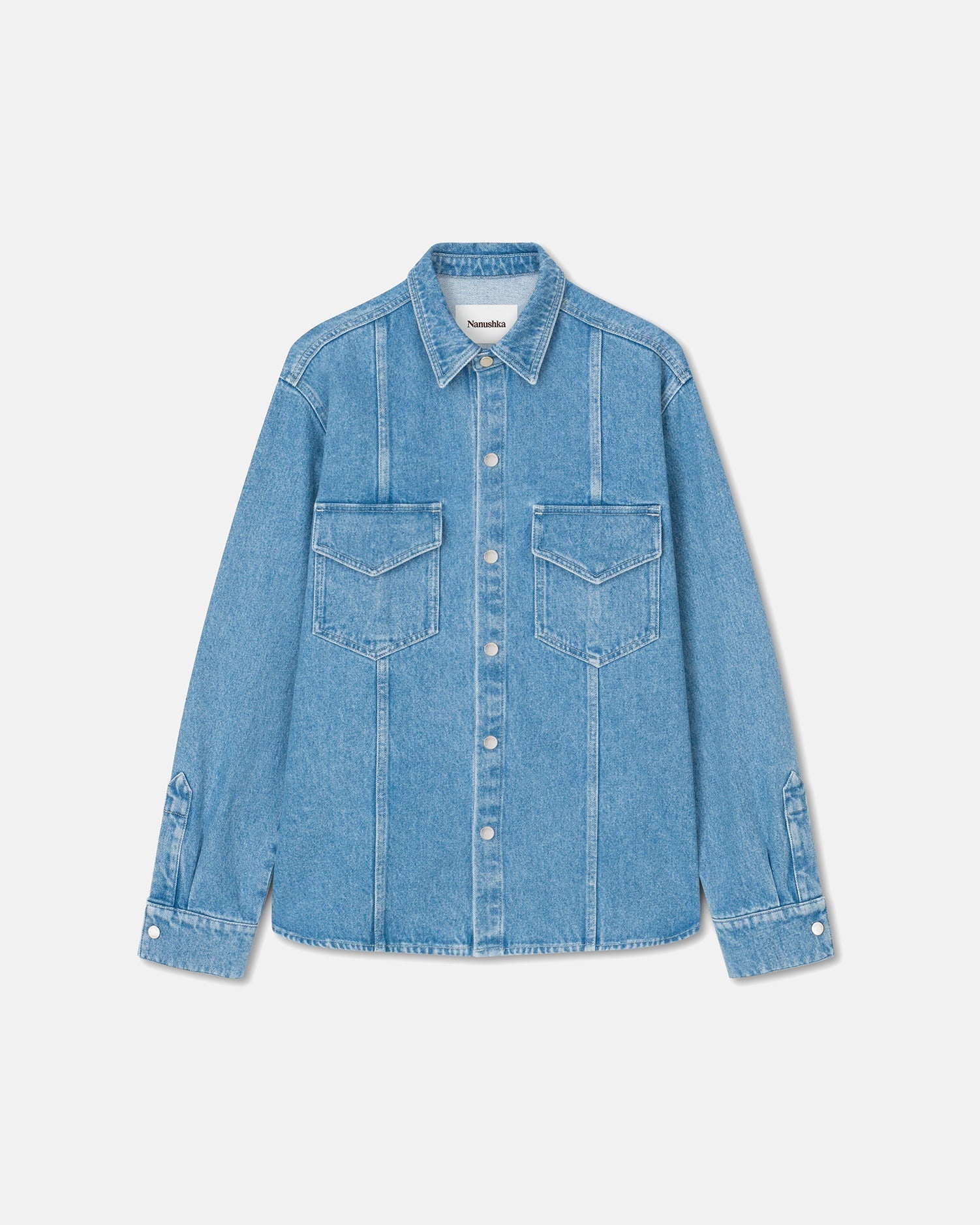 Patch Pocket Denim Overshirt - 4