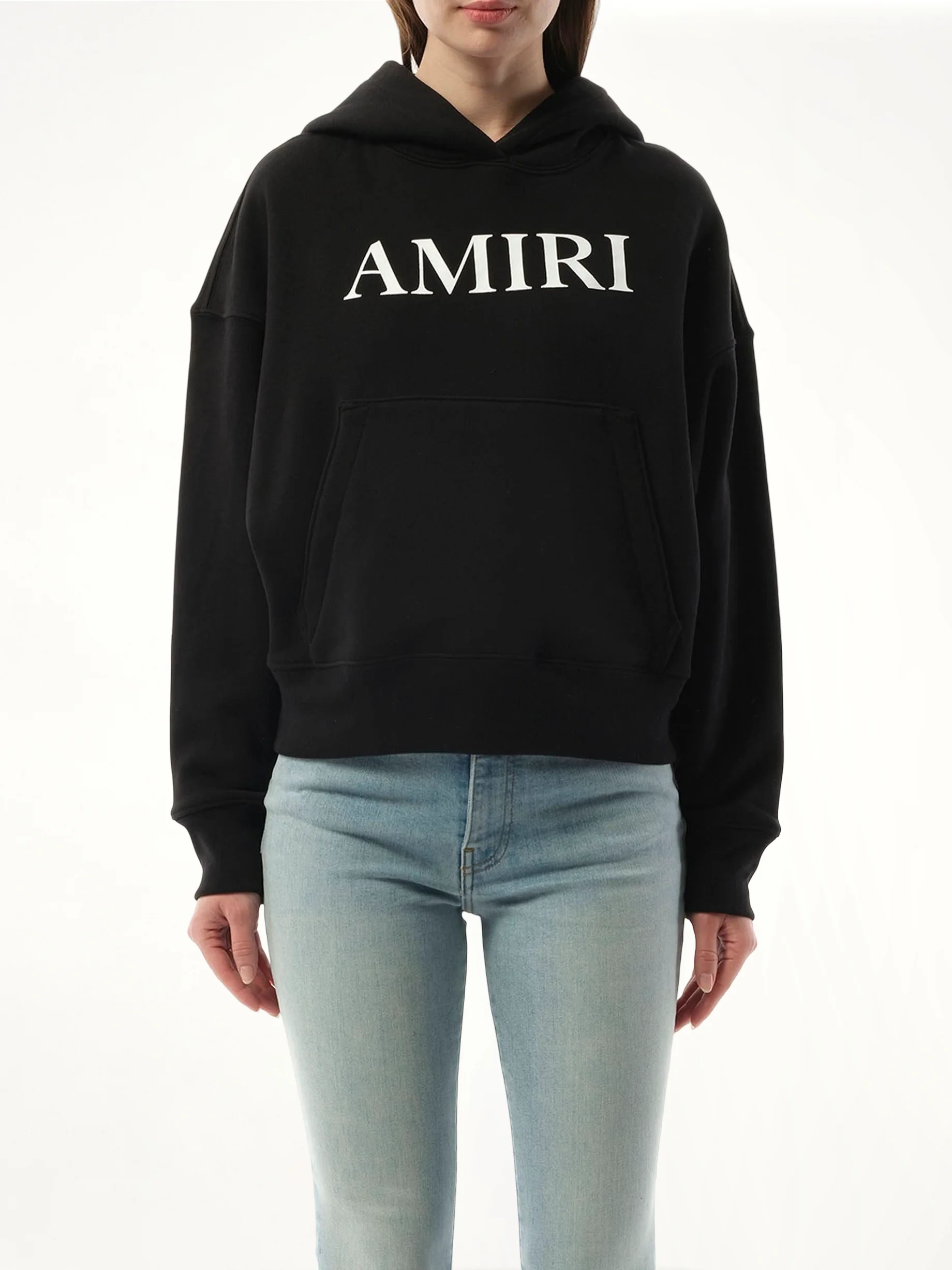 Amiri Core Logo Hoodie in Black/White - 1