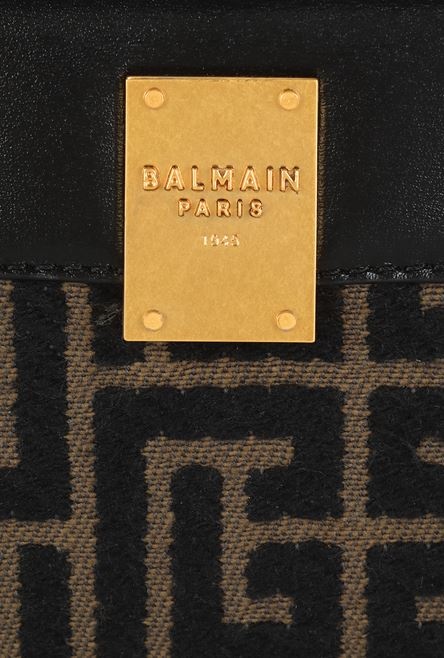 Bicolor jacquard 1945 coin pouch with black leather panels - 4