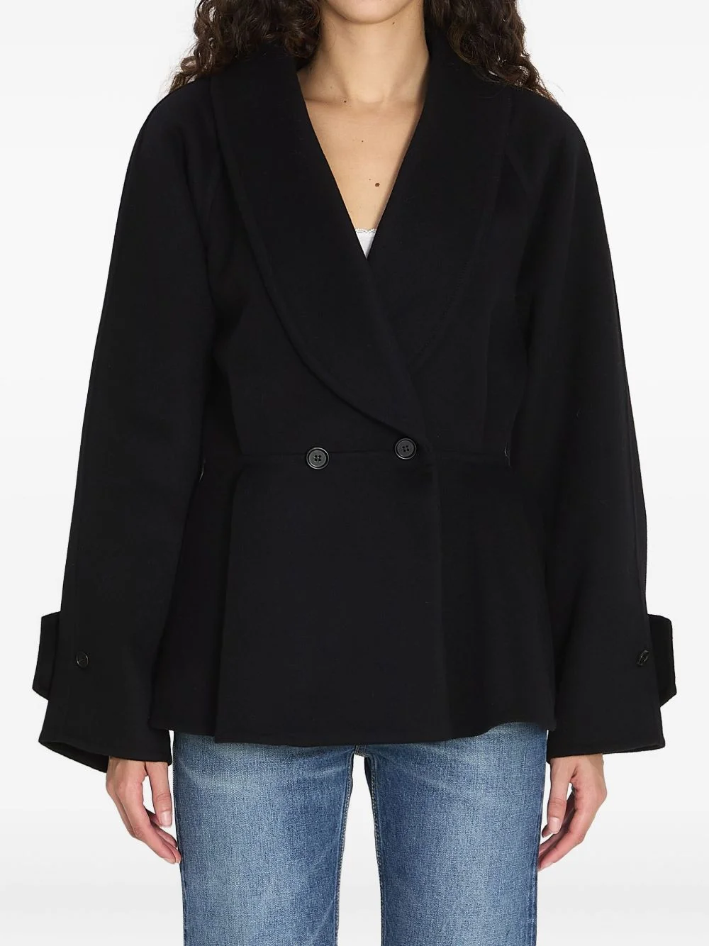 shawl-collar coat - 1