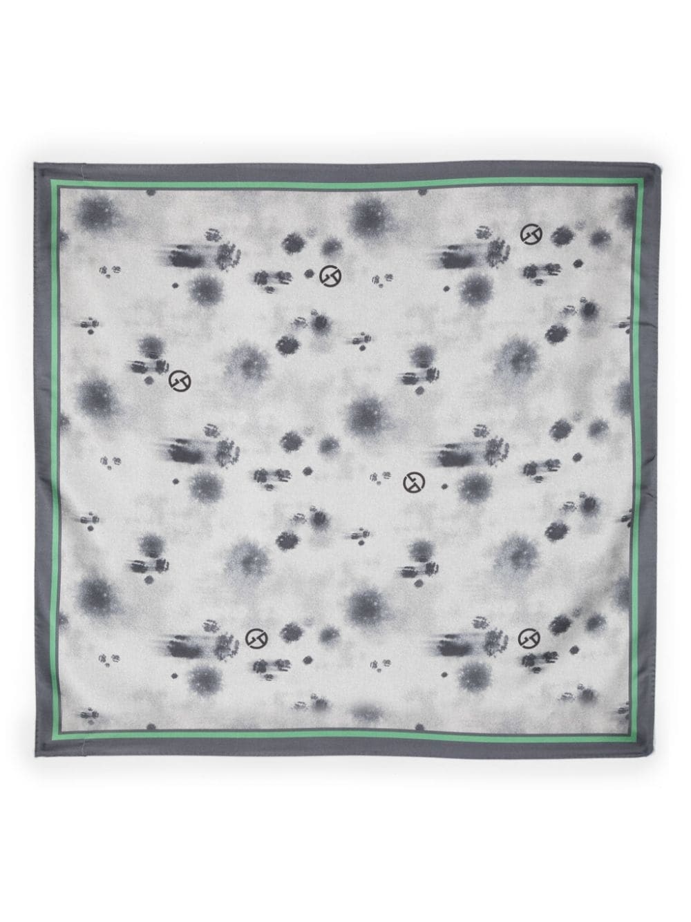 logo-print silk foulard scarf - 1