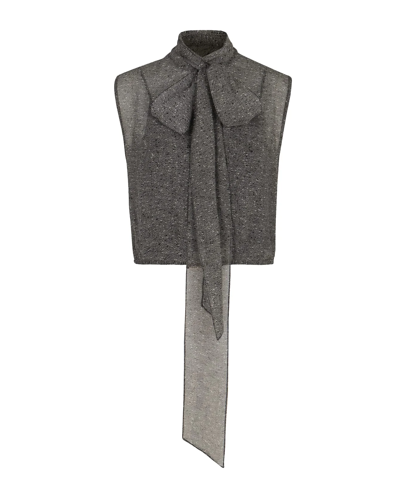 Top In Georgette Di Seta Trasparente - 1