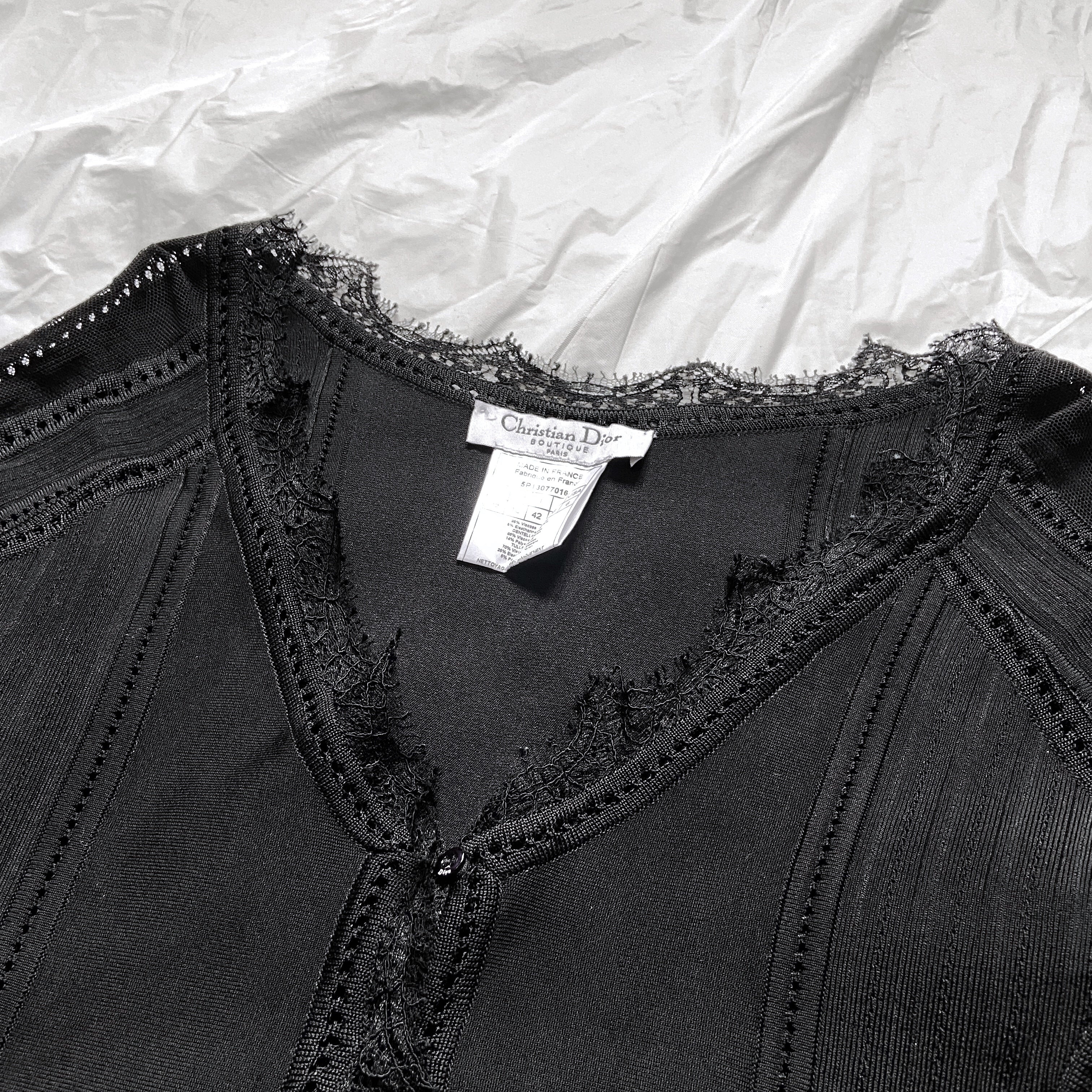 Dior Galliano Spring 2005 Black Bondage Lace Trim Corset Top - 11