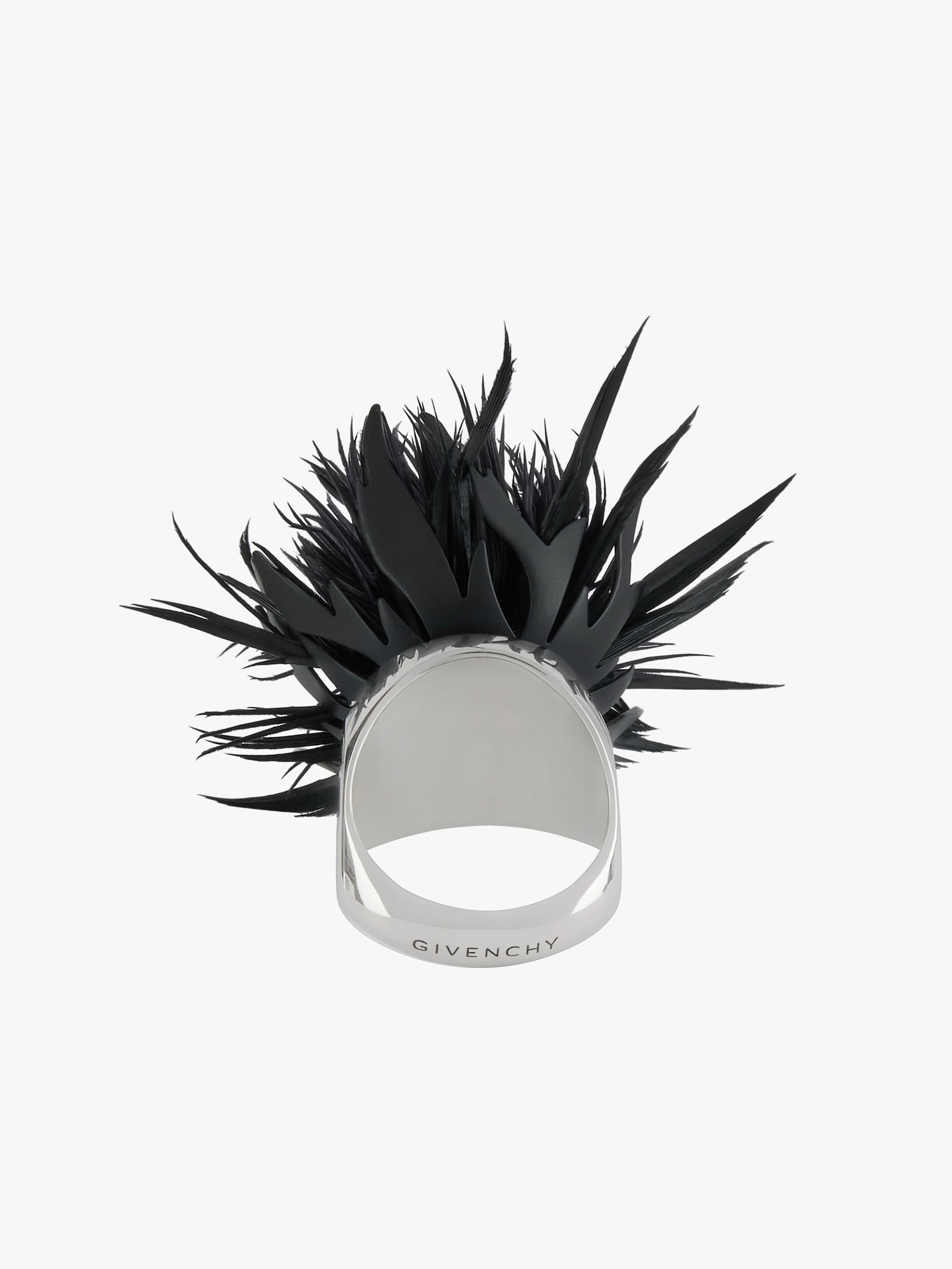THISTLE RING WITH FEATHERS - 2