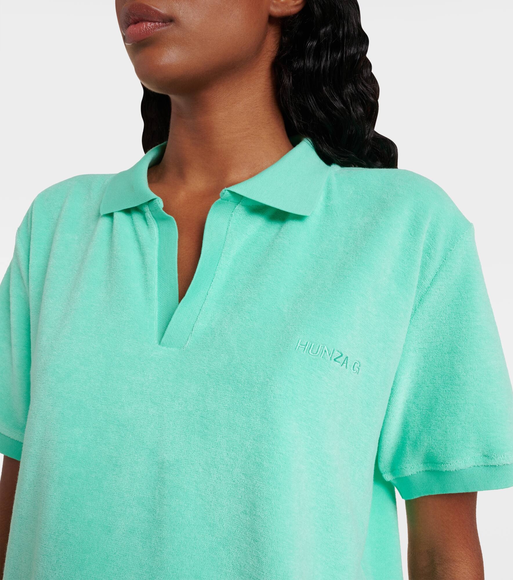 Cotton terry polo shirt - 4