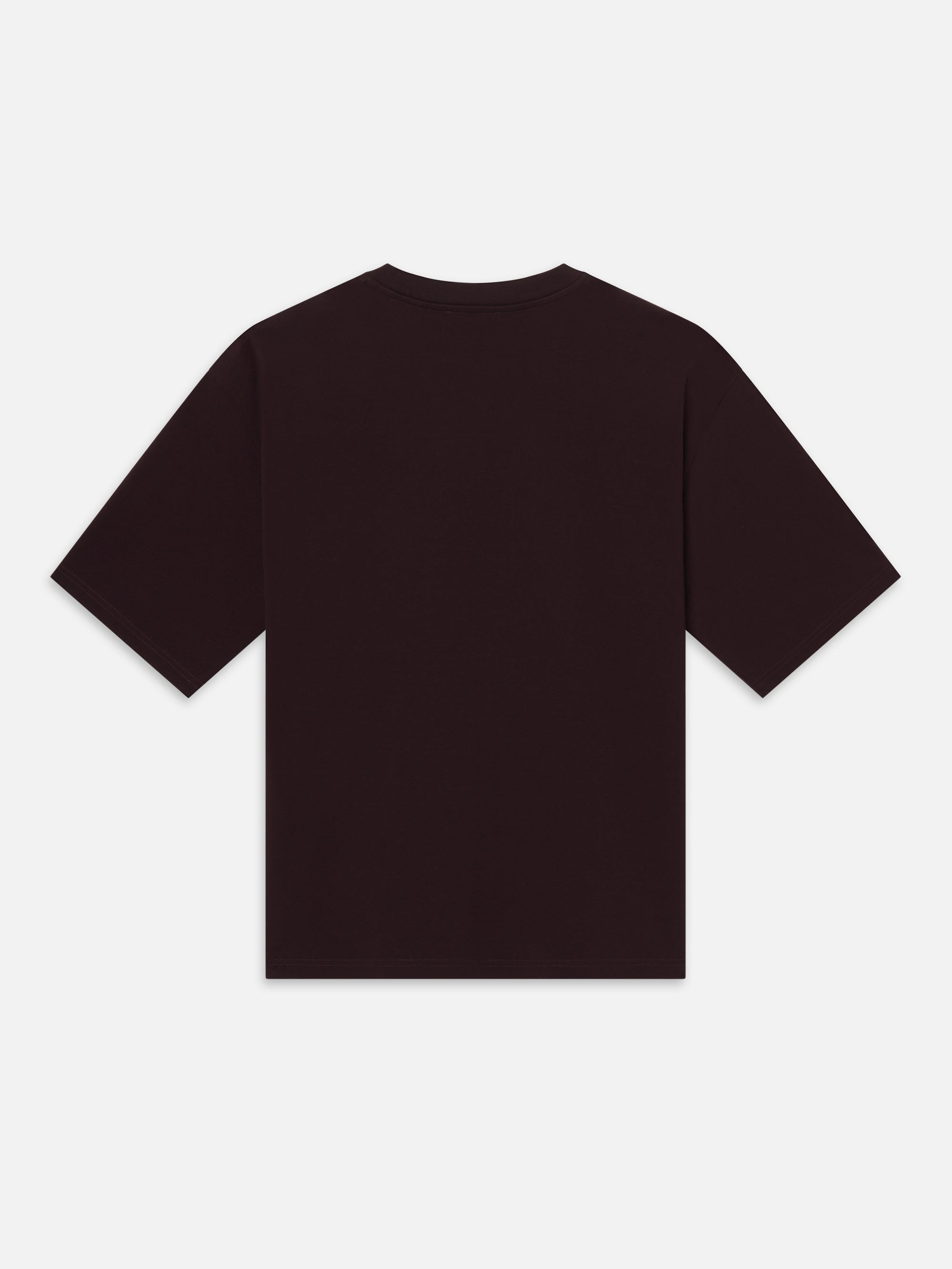Pique Relaxed Tee in Burgundy - 3
