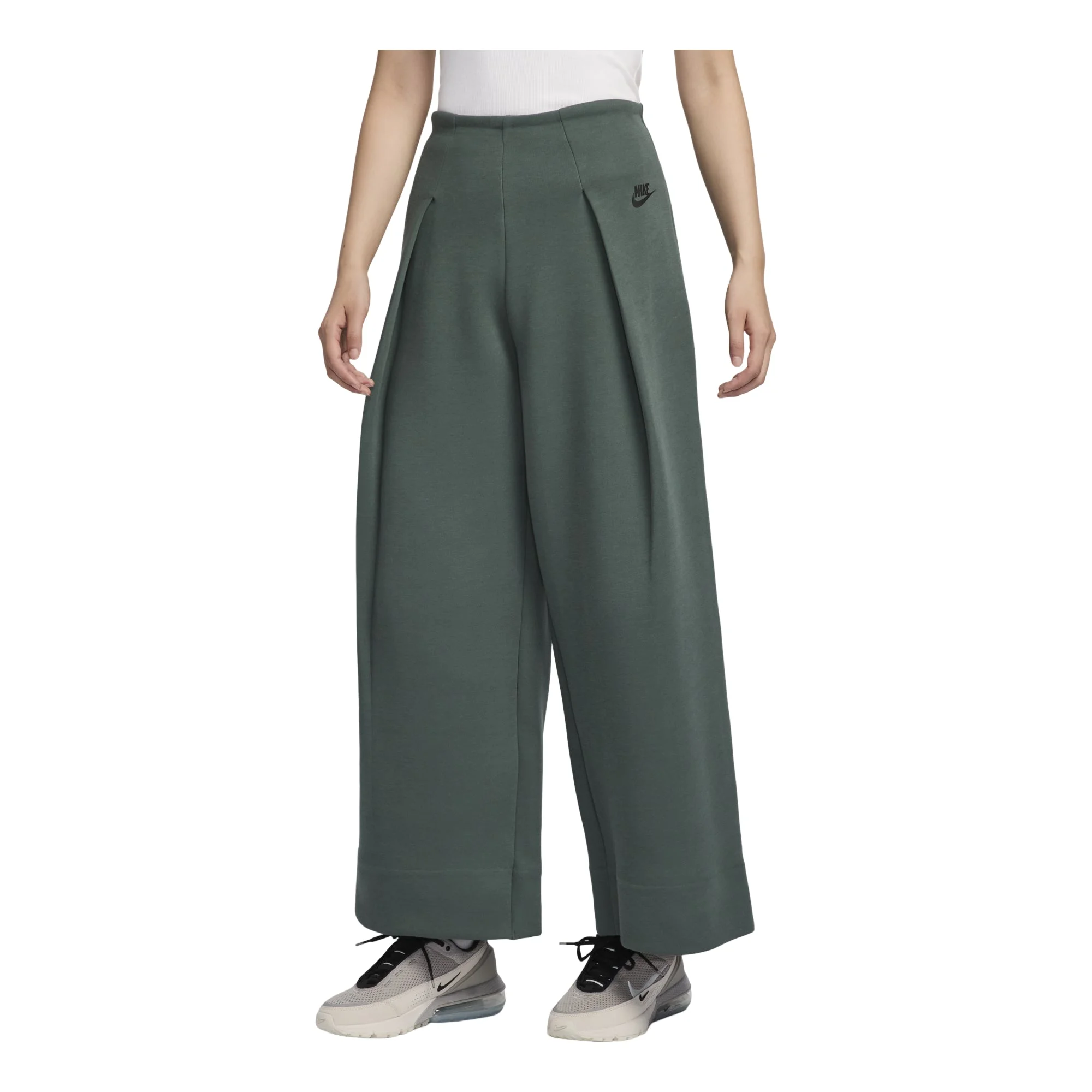 (WMNS) Nike Sportswear Tech Fleece High-Waisted Pants Asia Sizing 'Green' FV8053-338 - 1