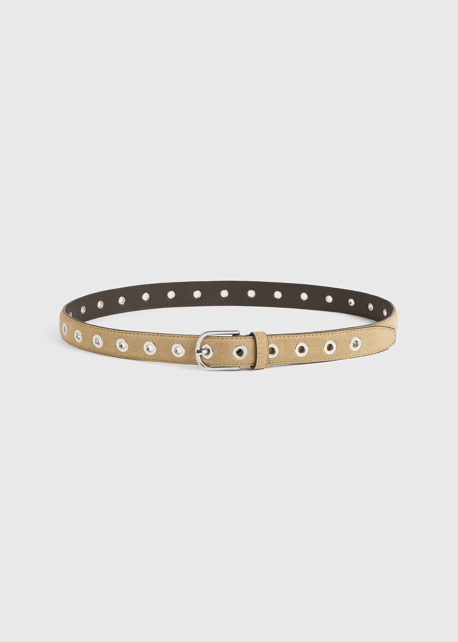 Eyelet belt caramel - 3