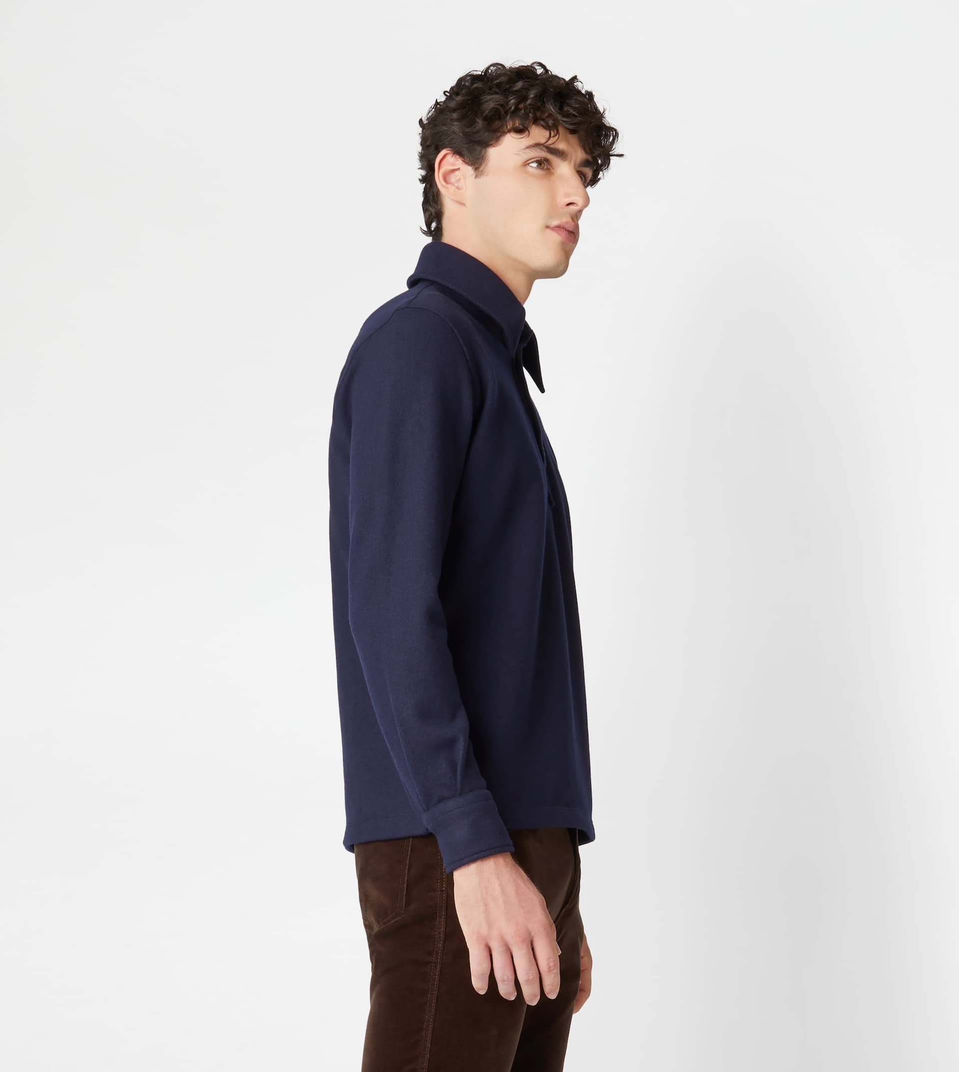 TOD'S CASHMERE BLEND POLO SHIRT - BLUE - 2
