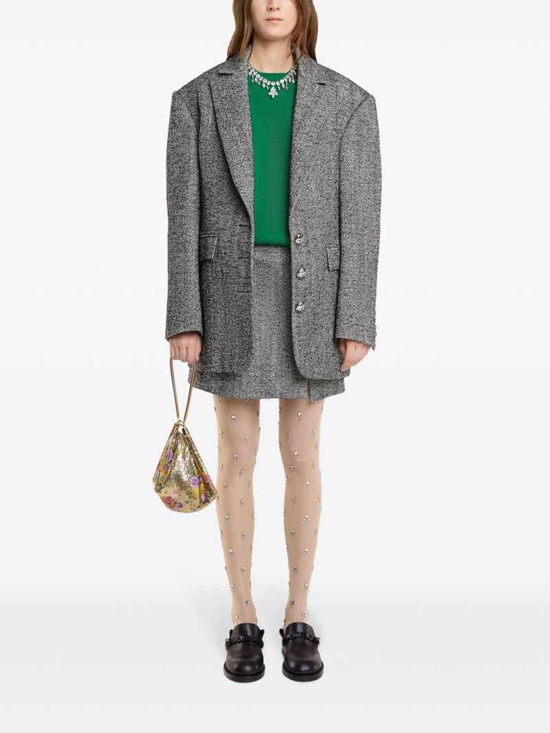 rabanne herringbone-pattern wool blazer outlook