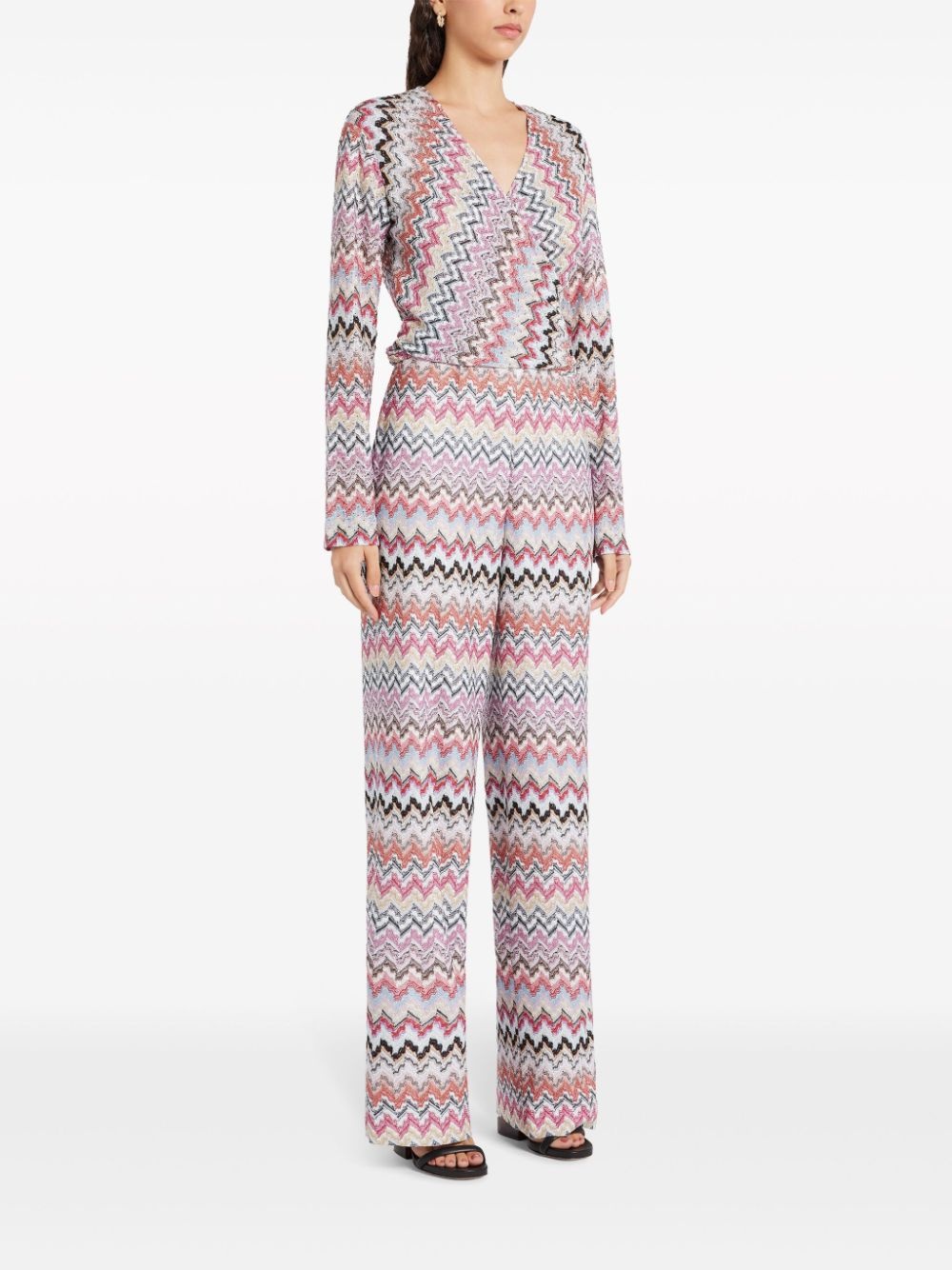 zig zag-pattern jumpsuit - 3