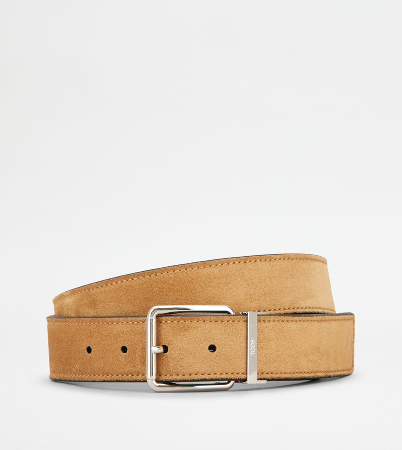 REVERSIBLE BELT IN LEATHER - BEIGE, BLACK 1