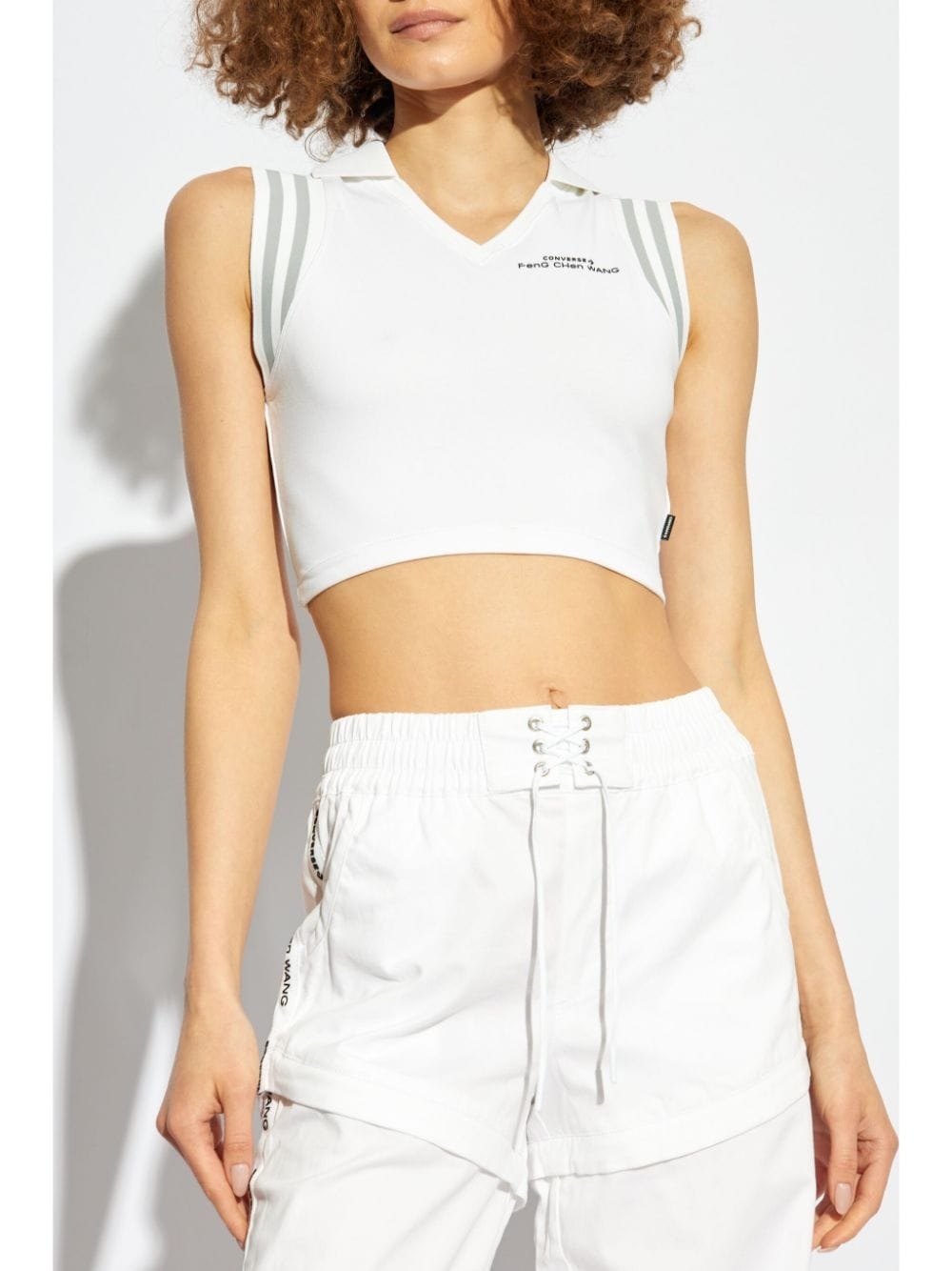 x Feng Chen Wang flocked-logo polo shirt - 3