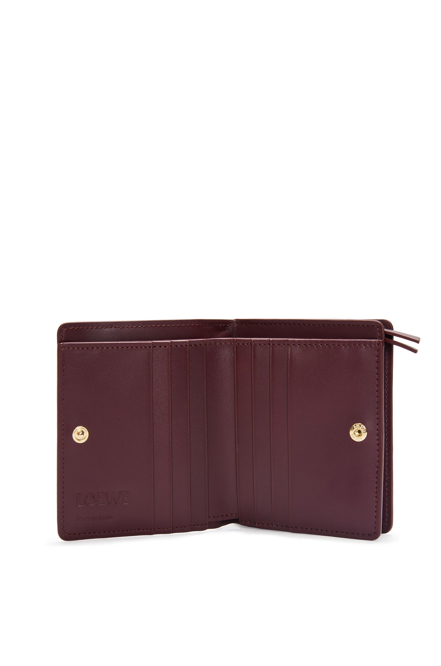 Puzzle compact zip wallet in classic calfskin 2