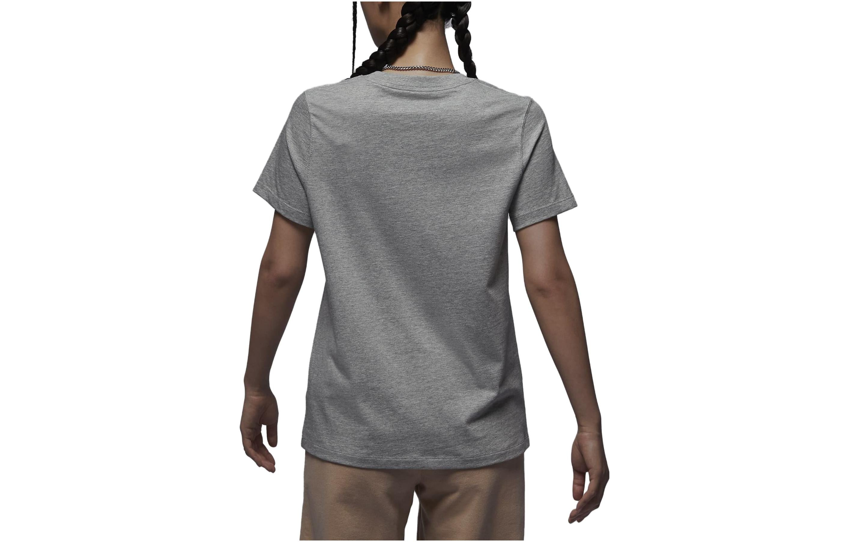 (WMNS) Air Jordan Make Them Look T-shirt 'Grey' FD0103-063 - 2