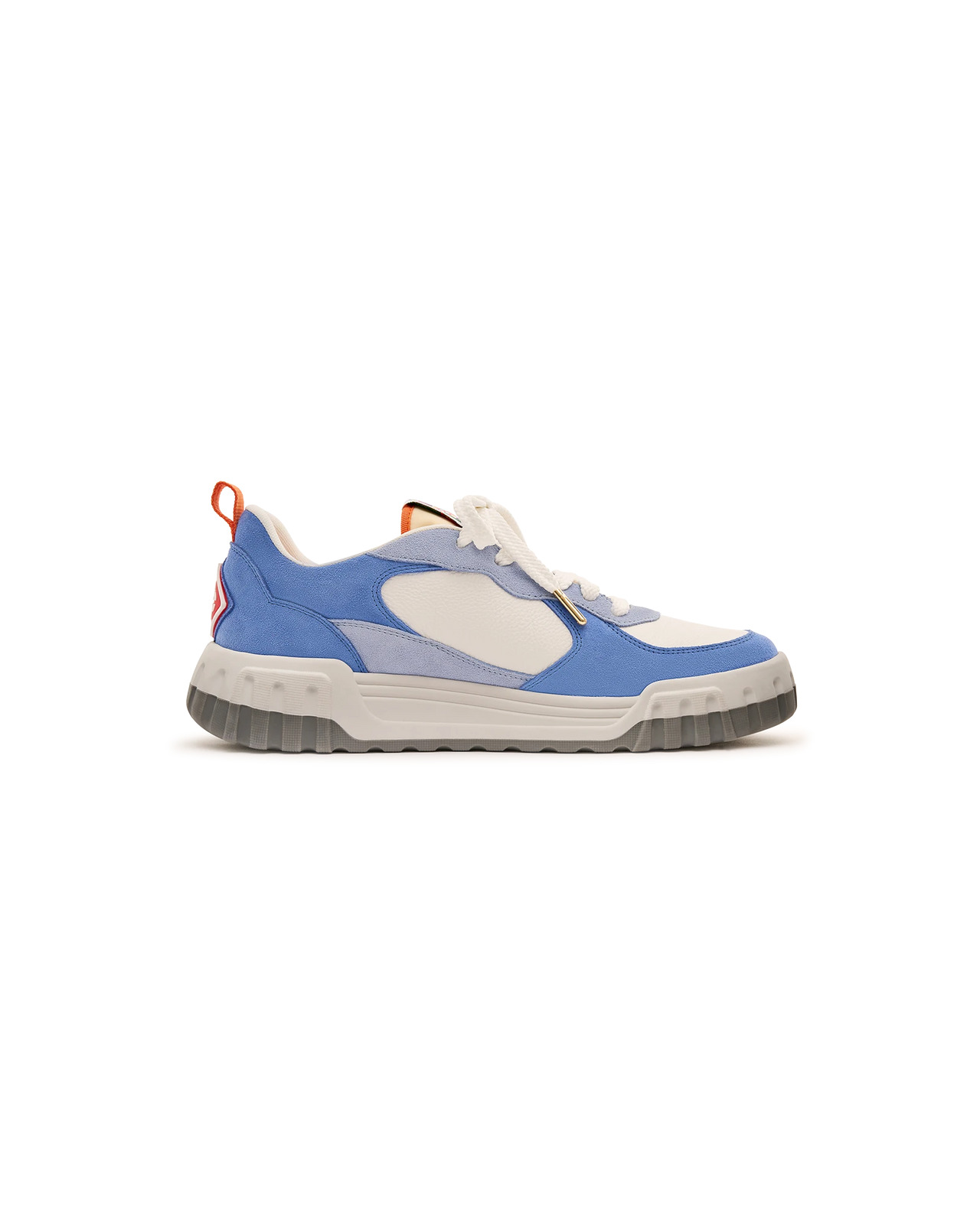 Women's White & Blue Court Sneaker - 2