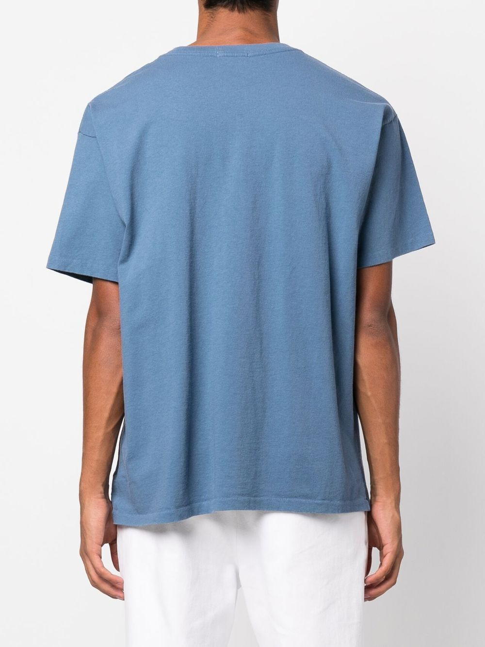 flocked-logo cotton T-shirt - 4