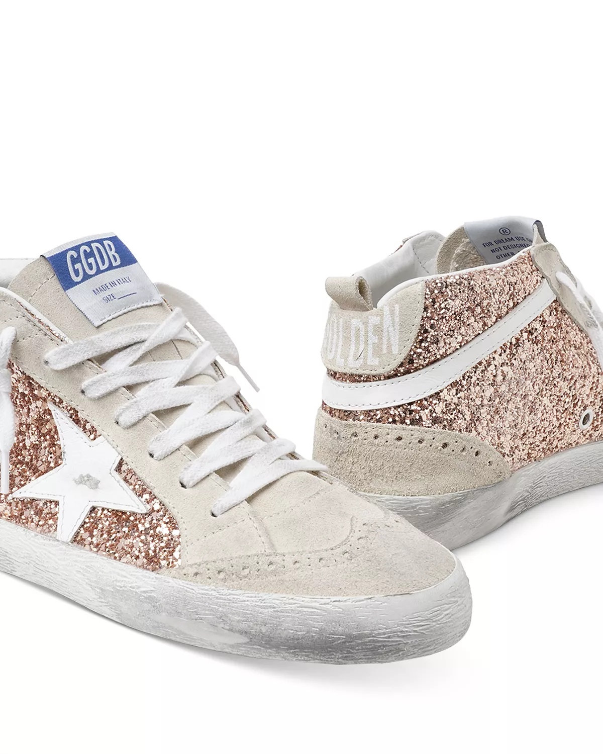 Women's Mid Star Glitter Mid Top Sneakers - 6
