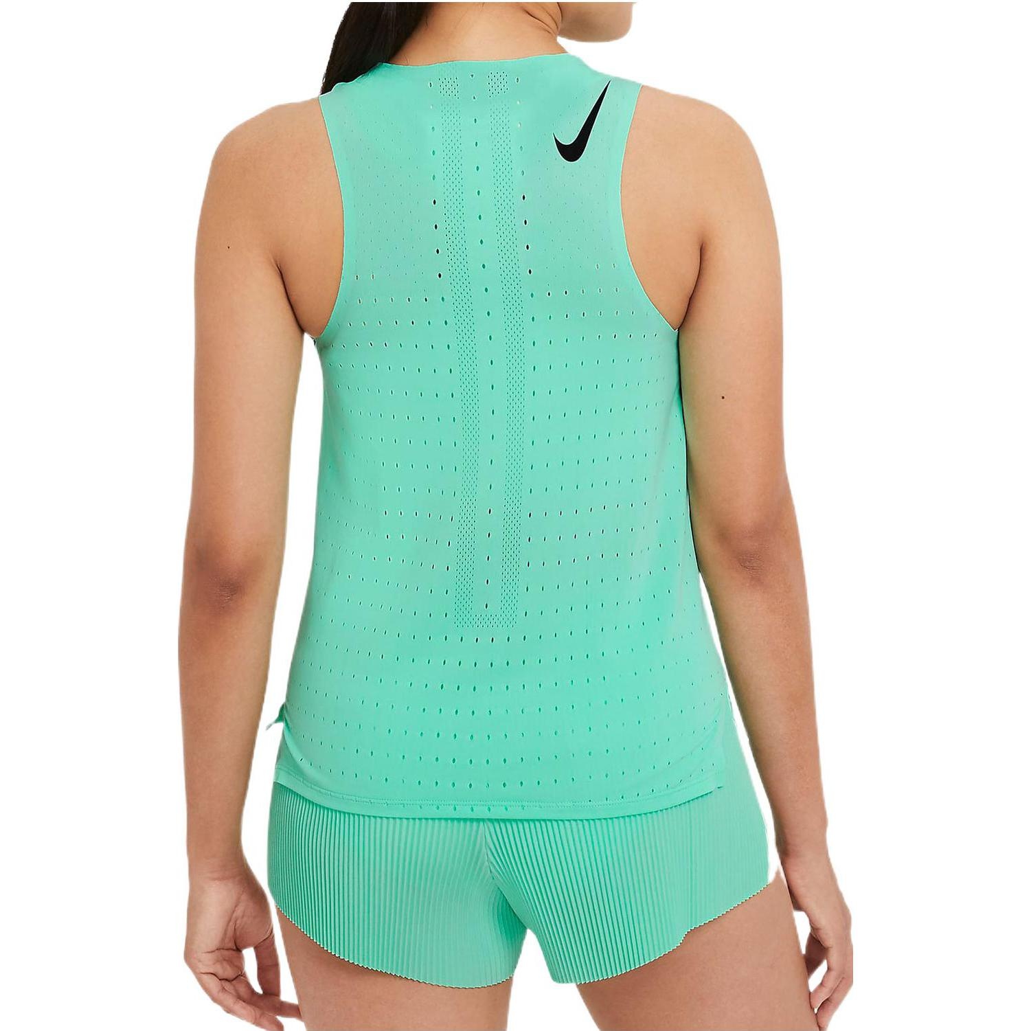 (WMNS) Nike Aeroswift Solid Color Sports Breathable Running Green Vest CZ9386-342 - 4