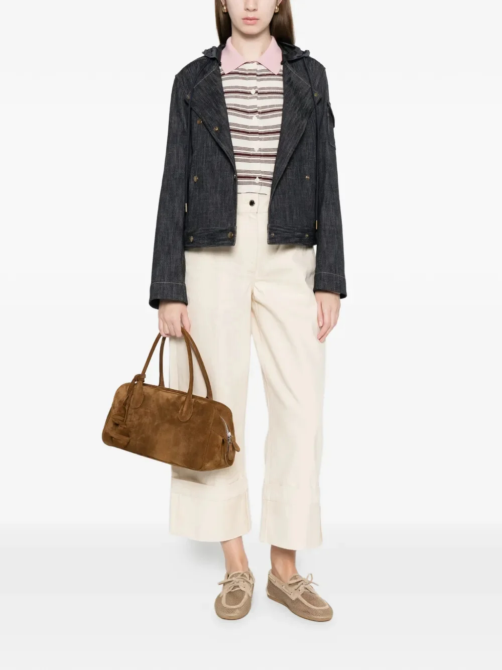 MONCLER - Women Long-Sleeve Striped Polo Shirt - 1