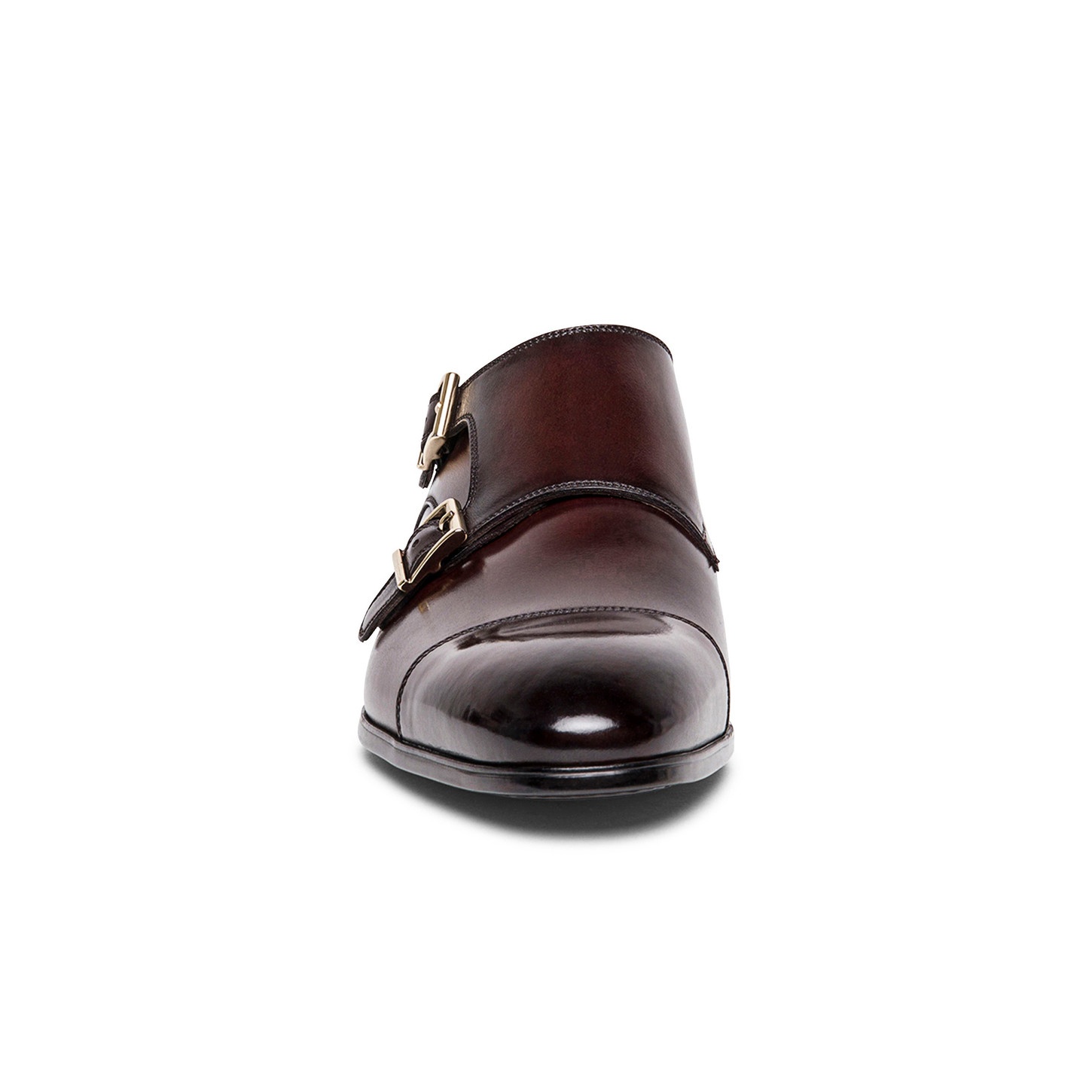 Men's brown leather double-buckle shoe - 3