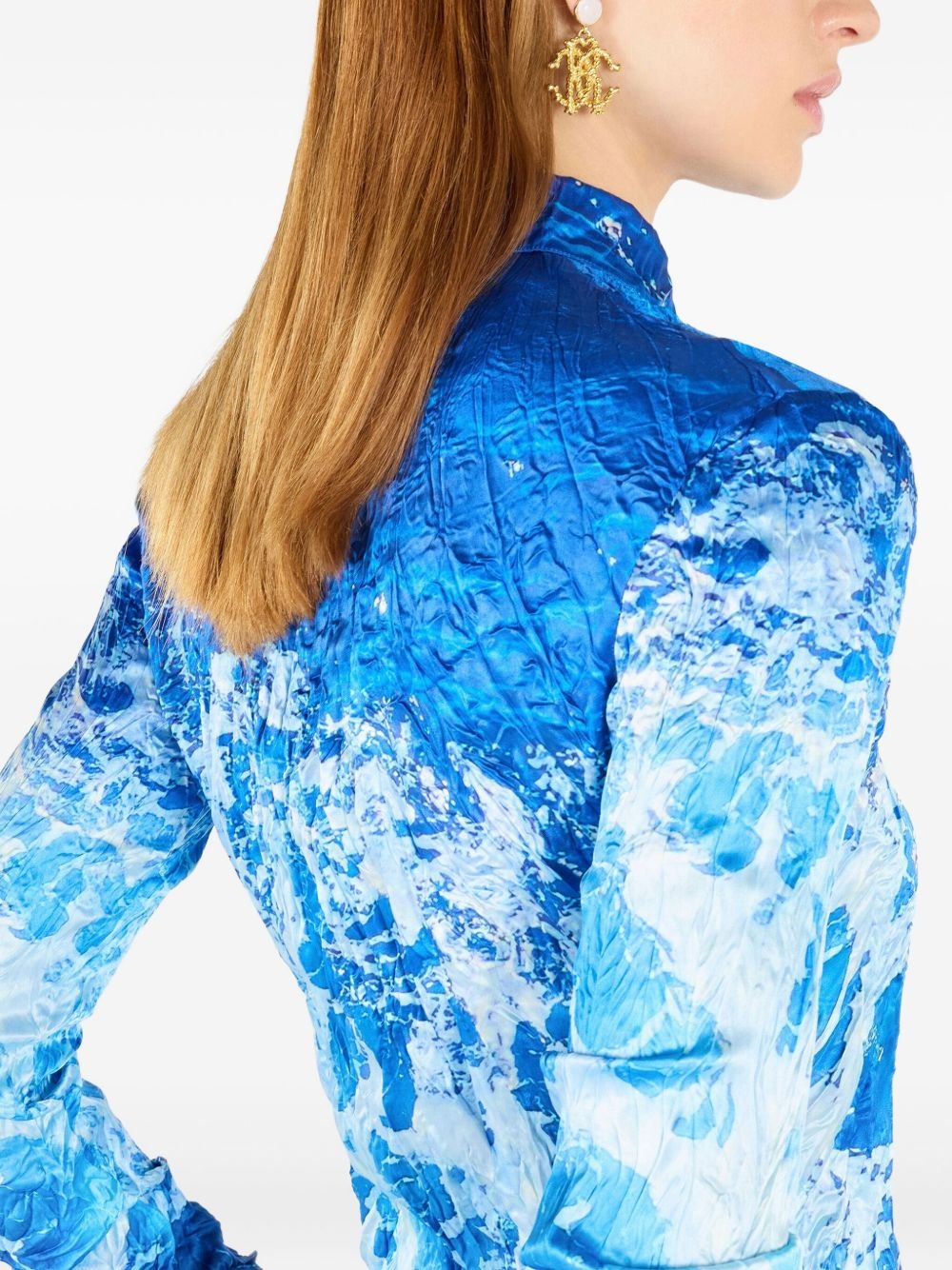 Ocean-print shirt - 6