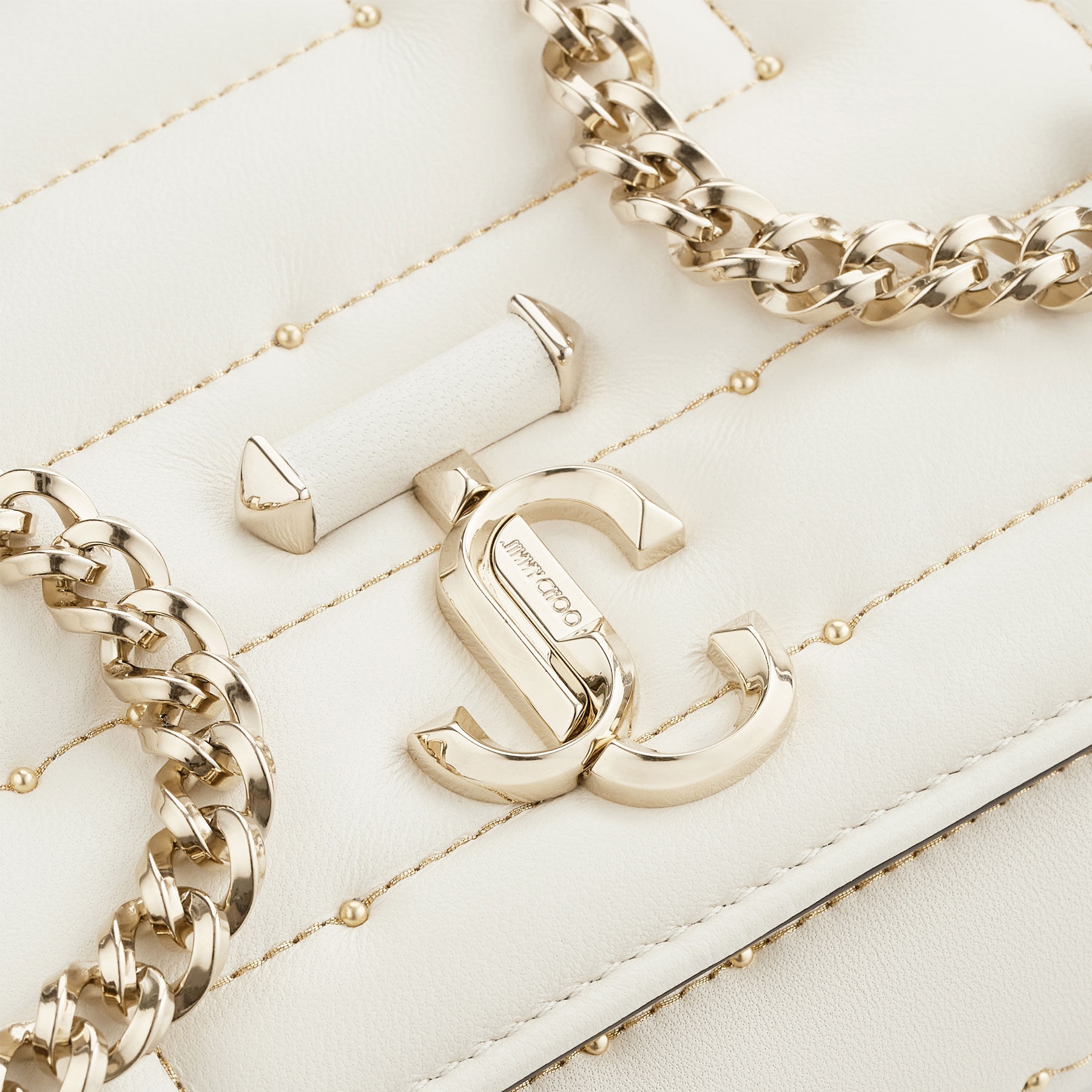 Varenne Clutch
Latte Avenue Nappa Leather Clutch Bag with JC Emblem - 4