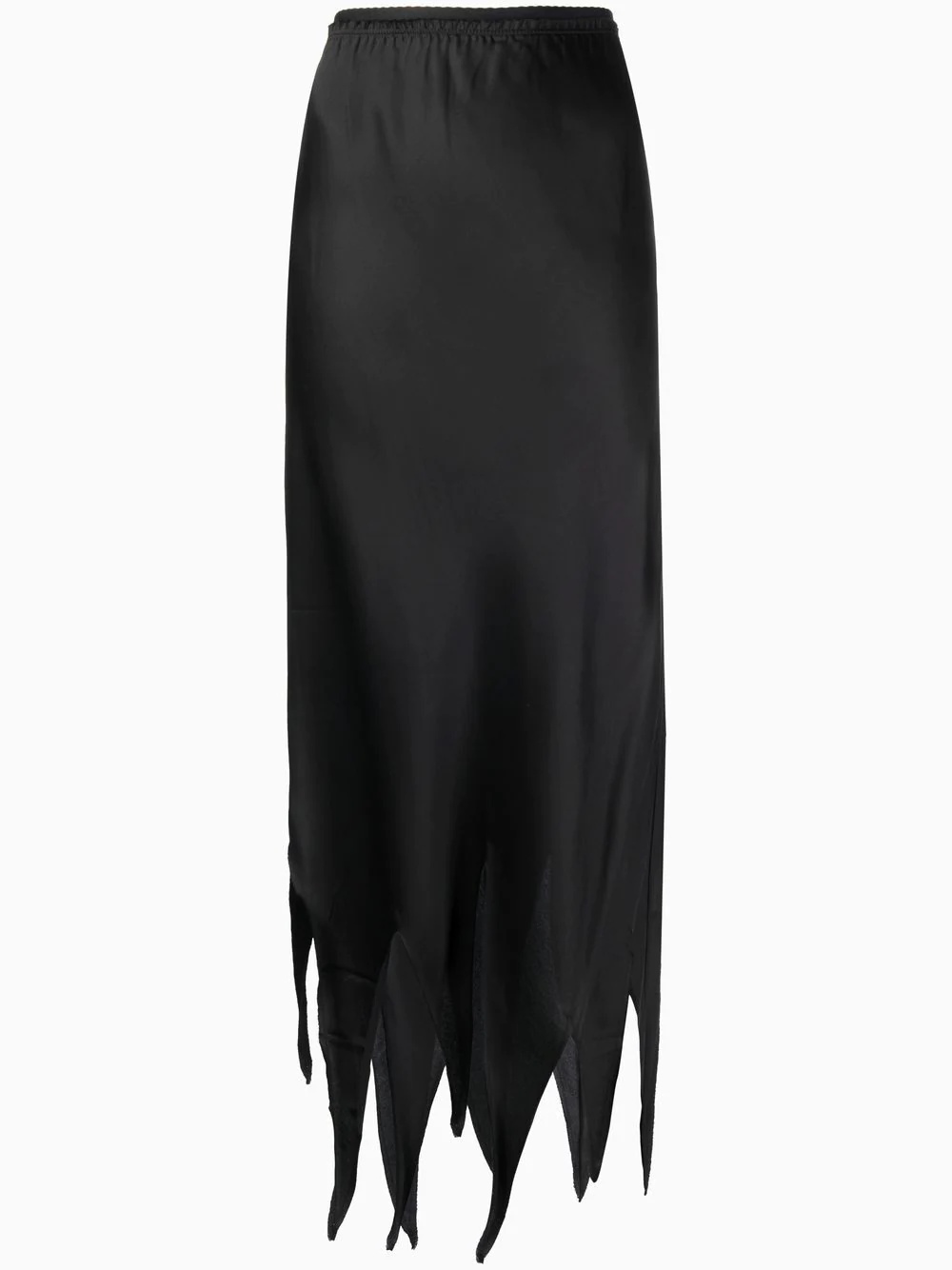 high-waisted asymmetric-hem skirt - 1