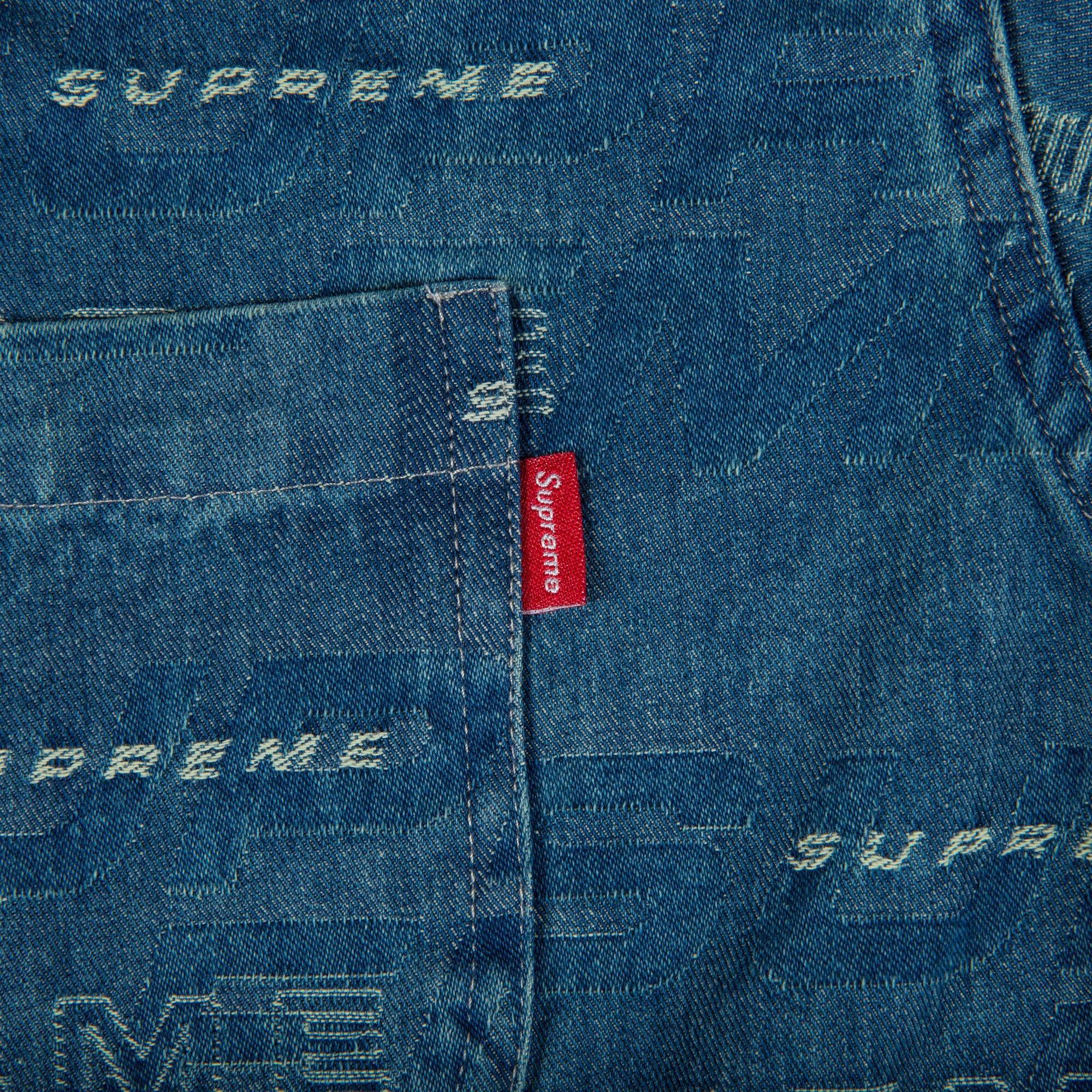 Supreme Supreme Dimensions Logo Denim Shirt 'Blue' | REVERSIBLE