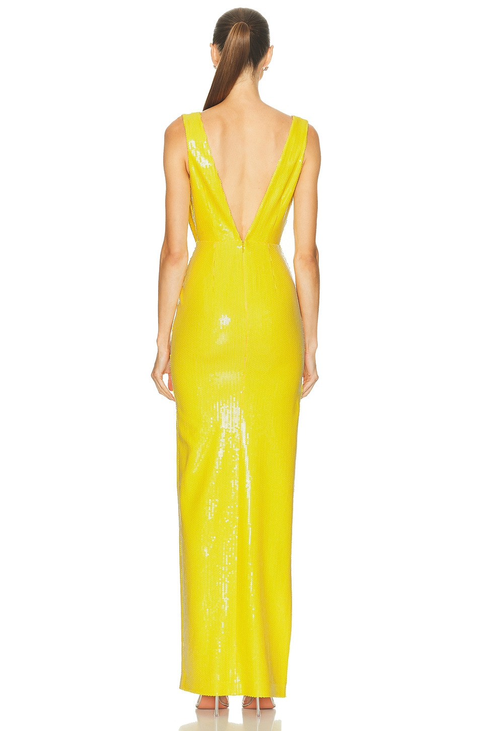 Draped Cowl Column Dress - 4