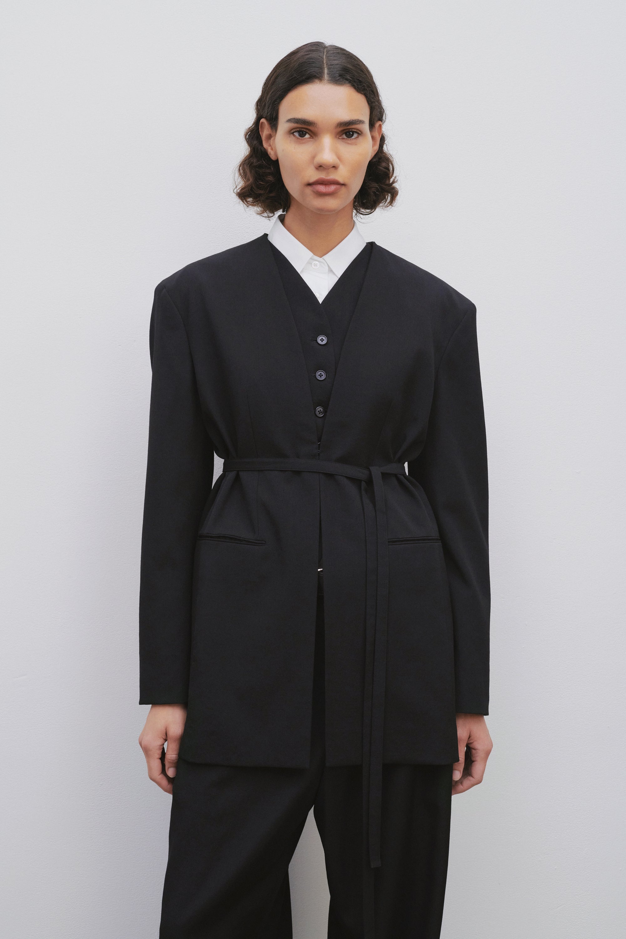 The Row Clio belted wool blazer | netaporter | REVERSIBLE