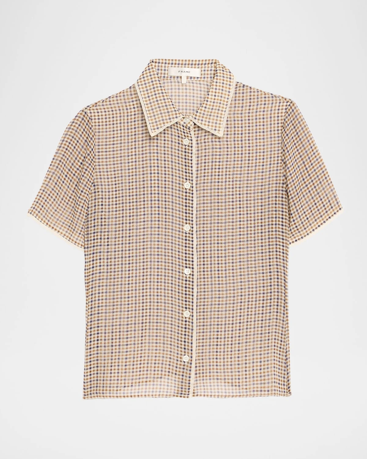 The Houndstooth Silk Blouse - 1