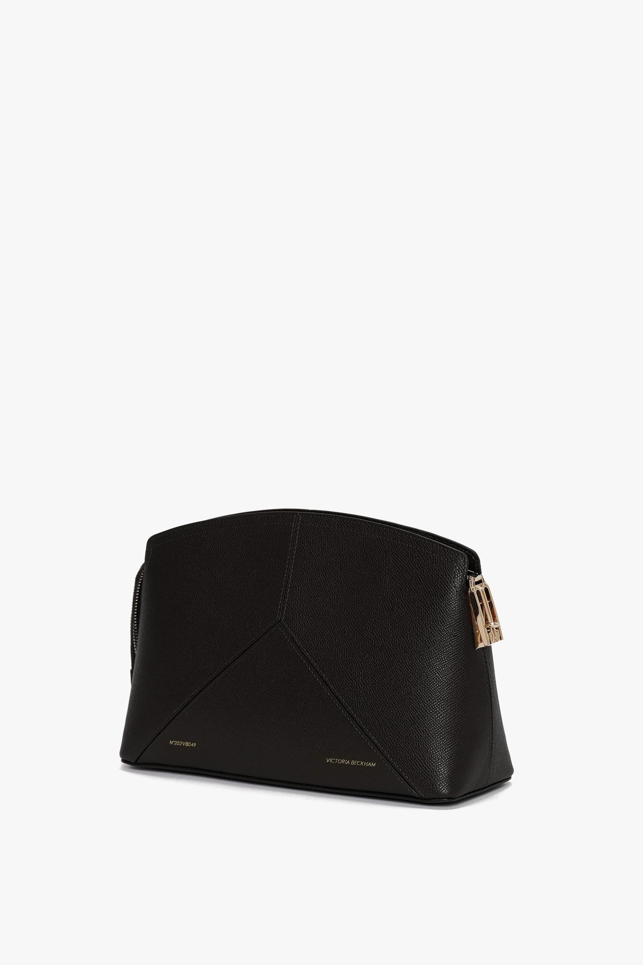 Victoria Clutch Bag In Black Grained Leather - 3
