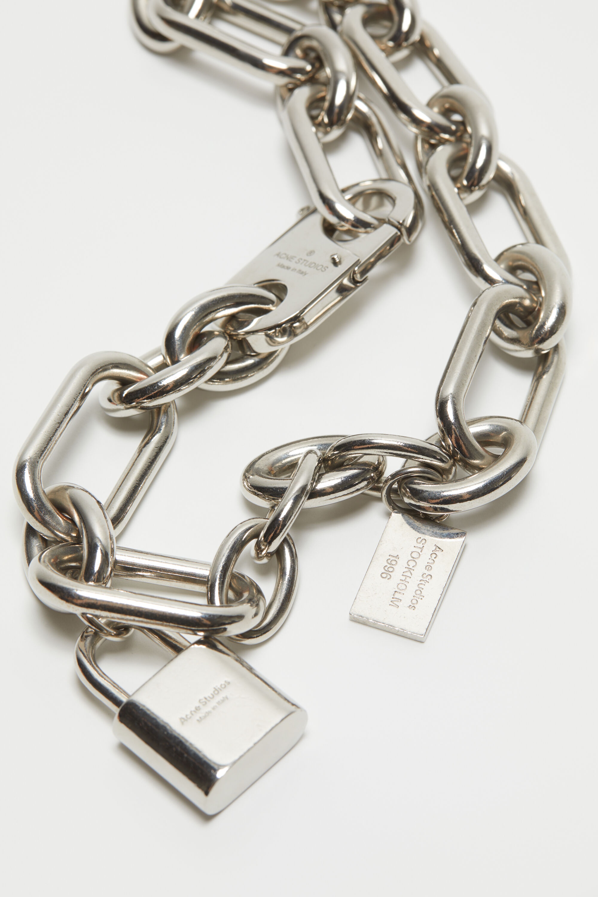 Padlock chain necklace - Silver - 4