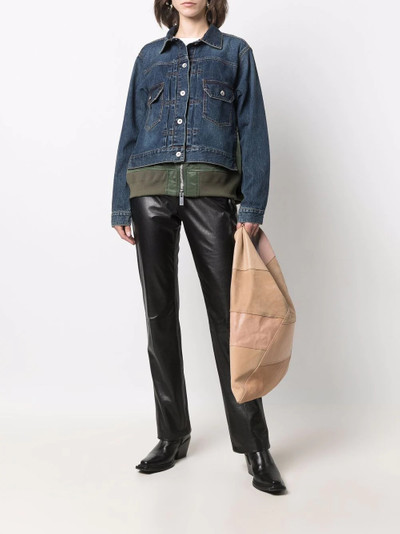 sacai panelled denim jacket outlook