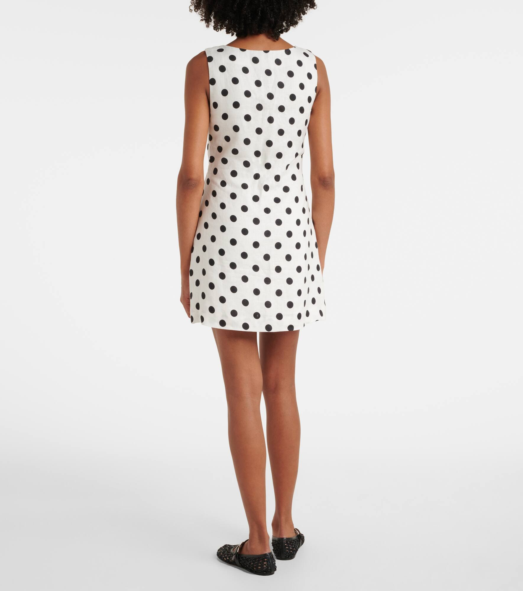 Alice polka-dot linen minidress - 3