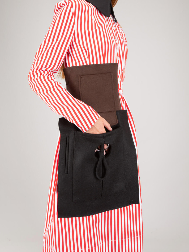 Maison Margiela Striped Dress red outlook