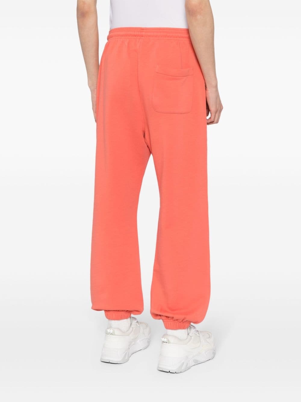 logo-embroidered cotton track pants - 4